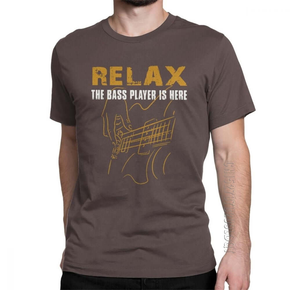 Relax The Bass Player print Tshirt Auburn guitarmetrics