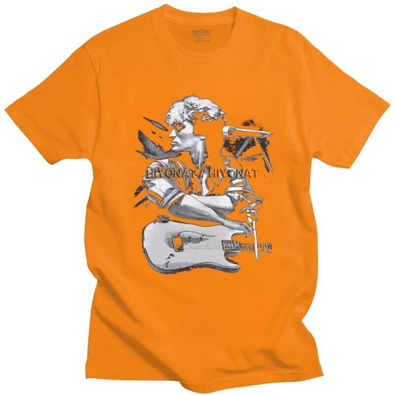 Classic Viktor Guitar T Shirt Orange guitarmetrics