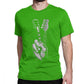 Hipster Bass and Electric guitar victory T Shirt Print Green guitarmetrics