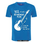 I Plan on Playing The Guitar Funny Music T-Shirt blue white guitarmetrics