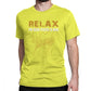 Relax The Bass Player print Tshirt Yellow guitarmetrics