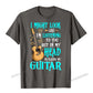Unique and funny guitar print t-shirt Dark Grey guitarmetrics