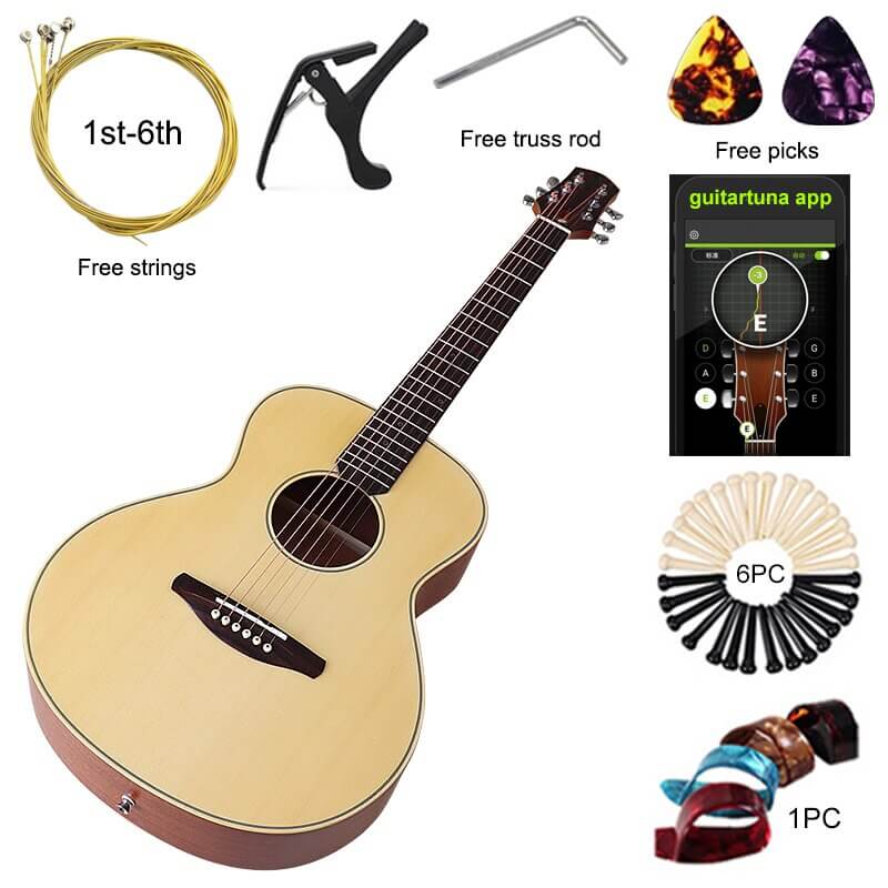 V Glorify Mini Acoustic Guitar 36 Inch m3 natural 36 inches guitarmetrics