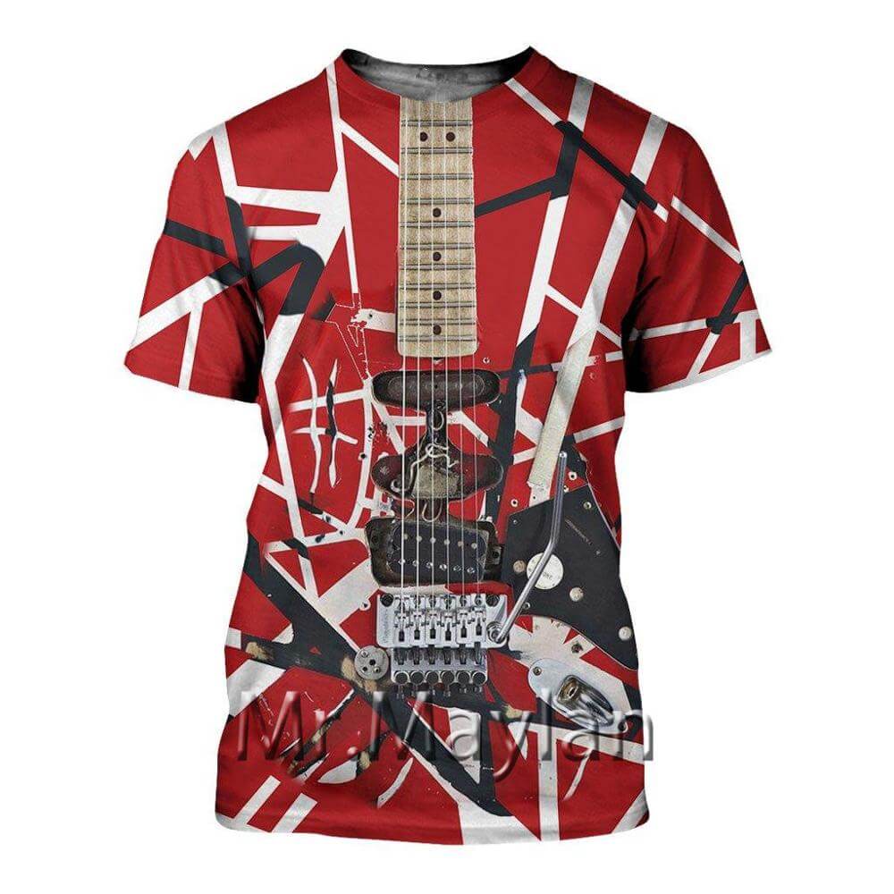 New Rock Music Guitar 3D Tshirt T-shirt guitarmetrics