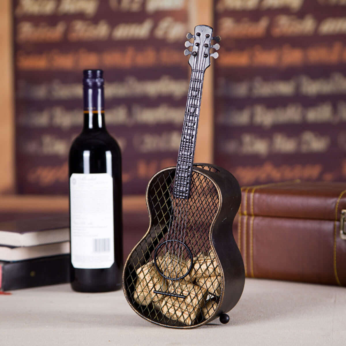 TOOARTS Guitar wine cork container Handcrafts Default Title guitarmetrics