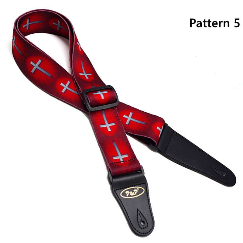 High-quality Adjustable Guitar Strap Pattern 5 guitarmetrics