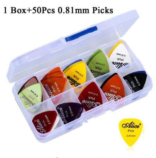 Guitar accessories set (Picks, capo, fingertip protector) 50 0.81 Box guitarmetrics