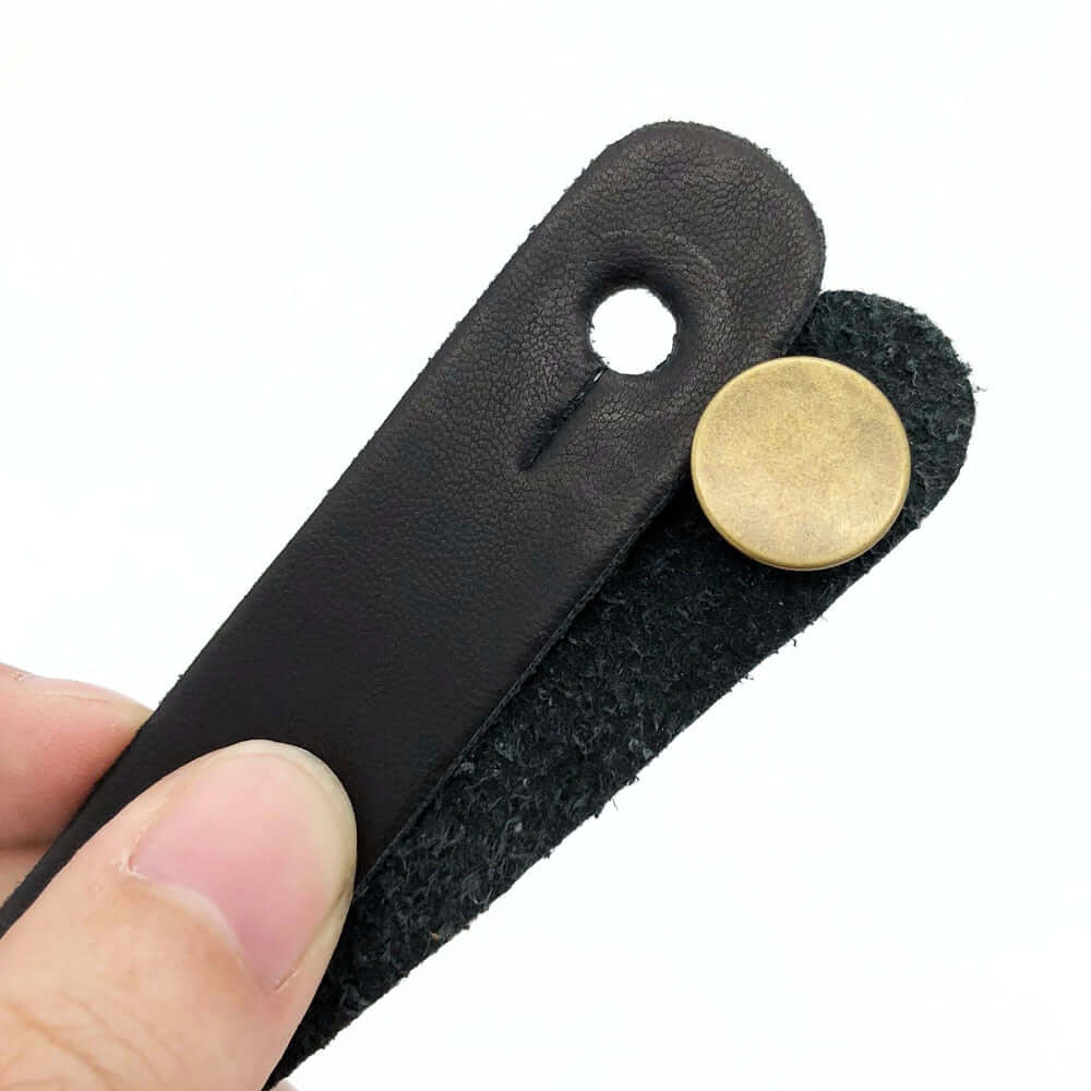 Leather Guitar Strap Holder Button Safe Lock guitarmetrics