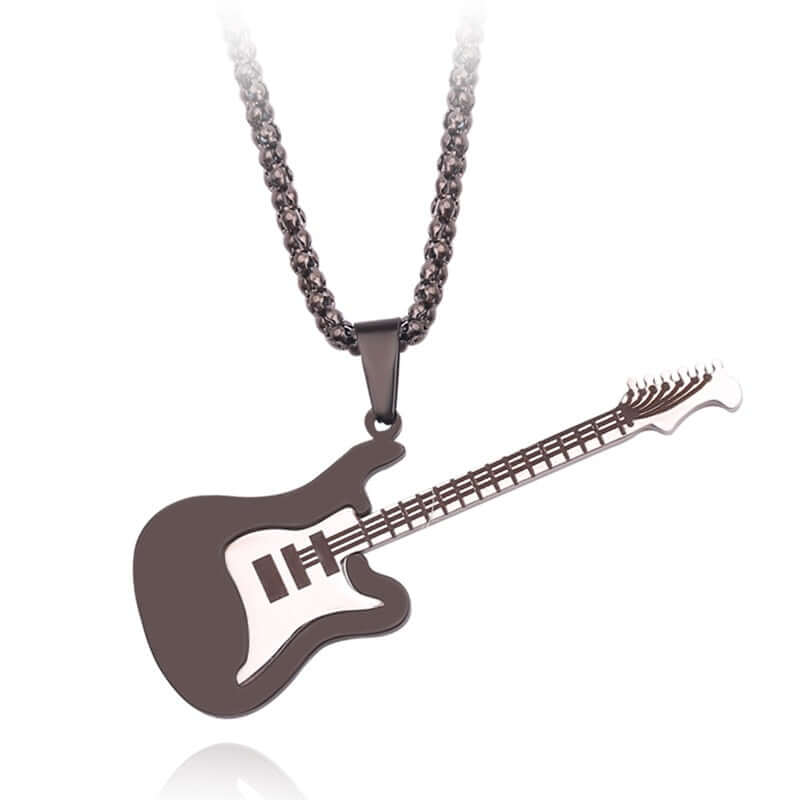 ELAINE ST Stainless Steel Rock Music Guitar Pendant 3 60cm guitarmetrics