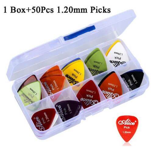 Guitar accessories set (Picks, capo, fingertip protector) 50 1.2 Box guitarmetrics