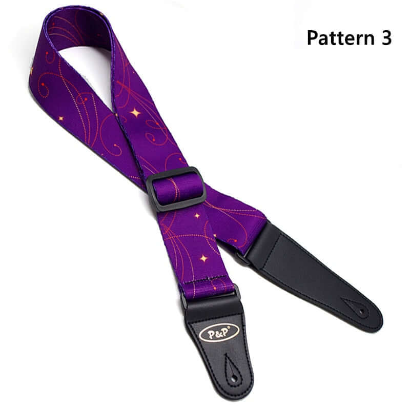 High-quality Adjustable Guitar Strap Pattern 3 guitarmetrics