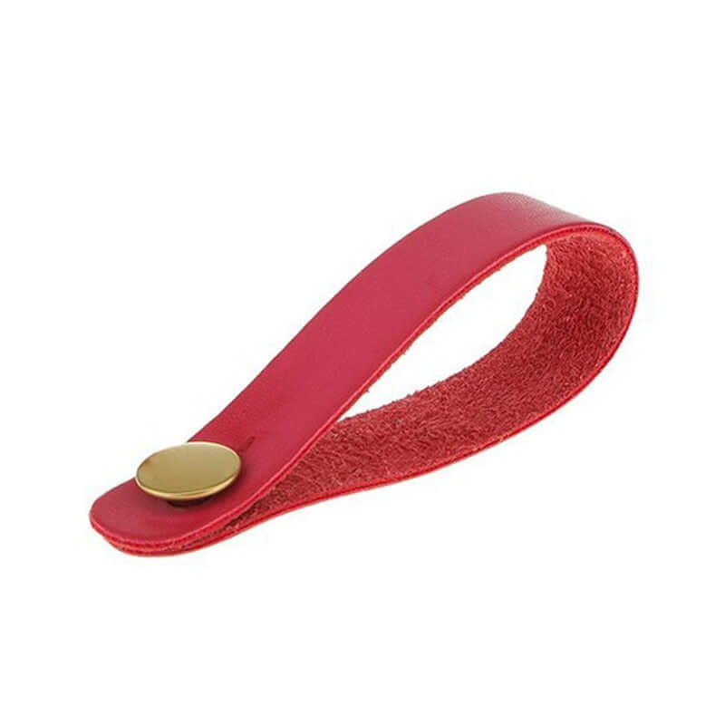 Leather Guitar Strap Holder Button Safe Lock Red guitarmetrics