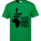 Live Aid Rock Music guitar print T-shirt Green guitarmetrics