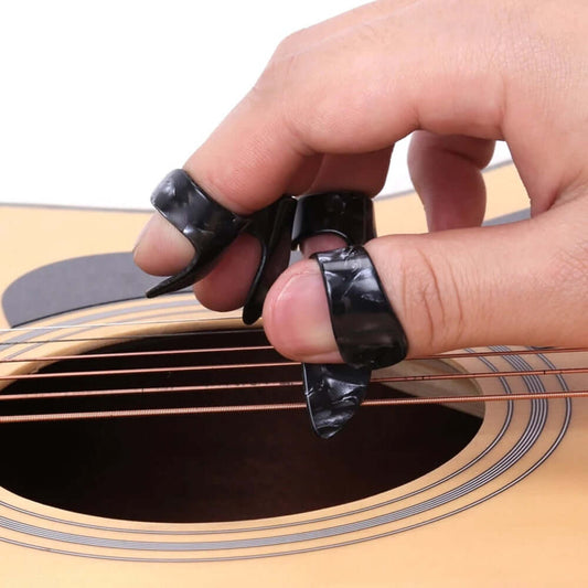 4 pcs Finger Guitar Picks Celluloid Fingerpicks guitarmetrics