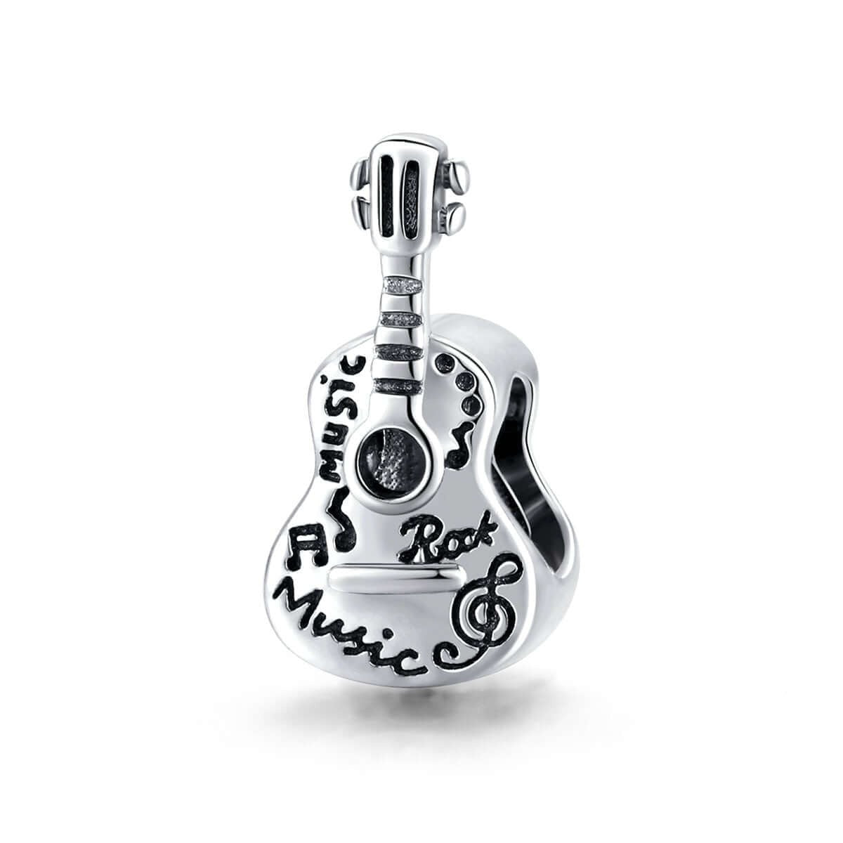 Sterling Silver Simple Guitar pendant Default Title guitarmetrics