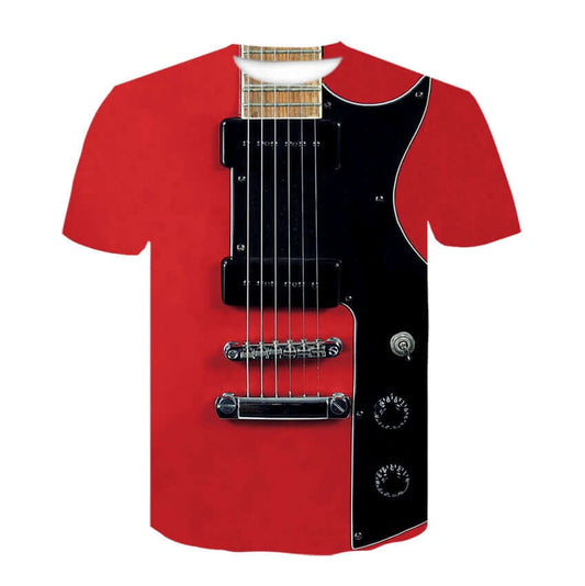 Rock Music Guitar 3D Tshirt summer CBT-678 guitarmetrics