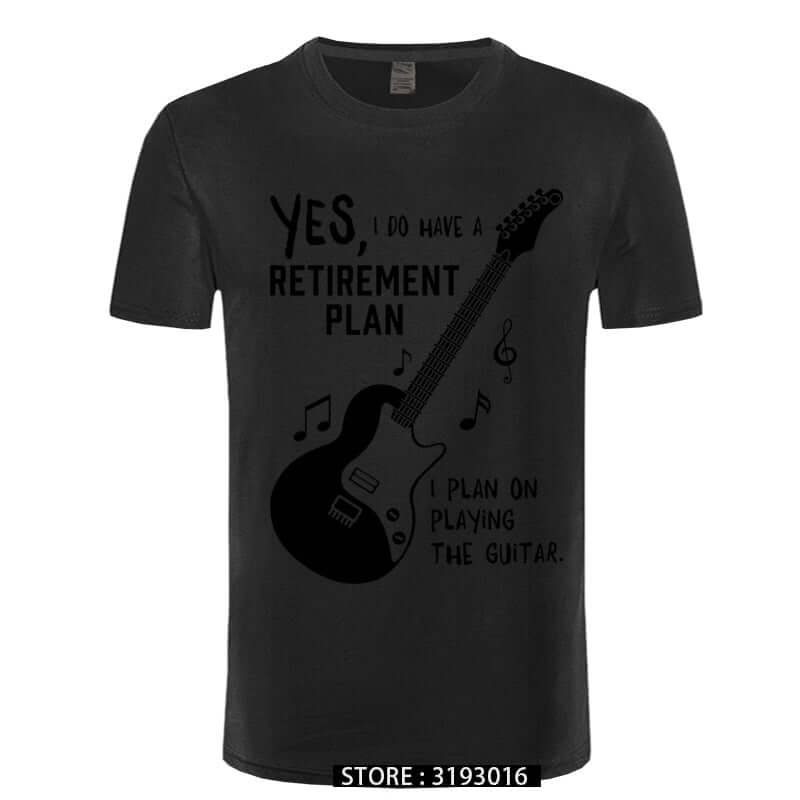 I Plan on Playing The Guitar Funny Music T-Shirt black black guitarmetrics