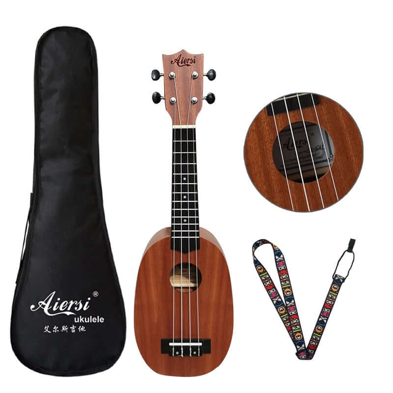 21 Inch Mahogany Soprano Ukulele Guitar 4 Strings SU021P-4 21 inches guitarmetrics