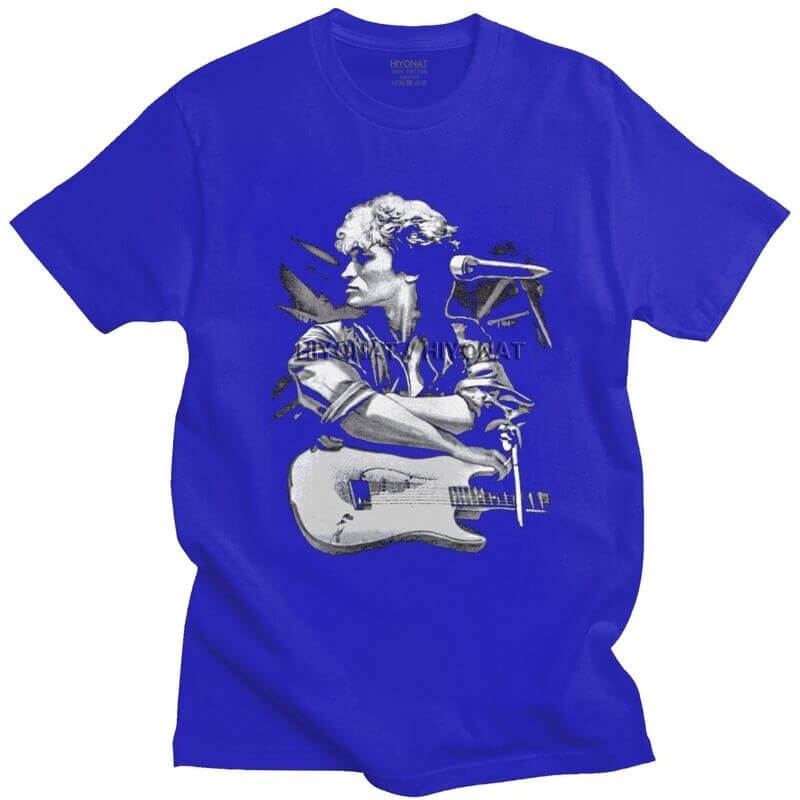 Classic Viktor Guitar T Shirt Blue guitarmetrics