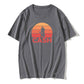 Johnny Cash Guitar Sunset print T Shirt Charcoal guitarmetrics