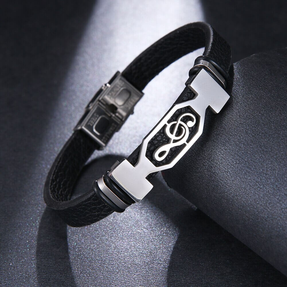 Fashion Charm Jewelry Music Symbol Cuff Bracelet guitarmetrics