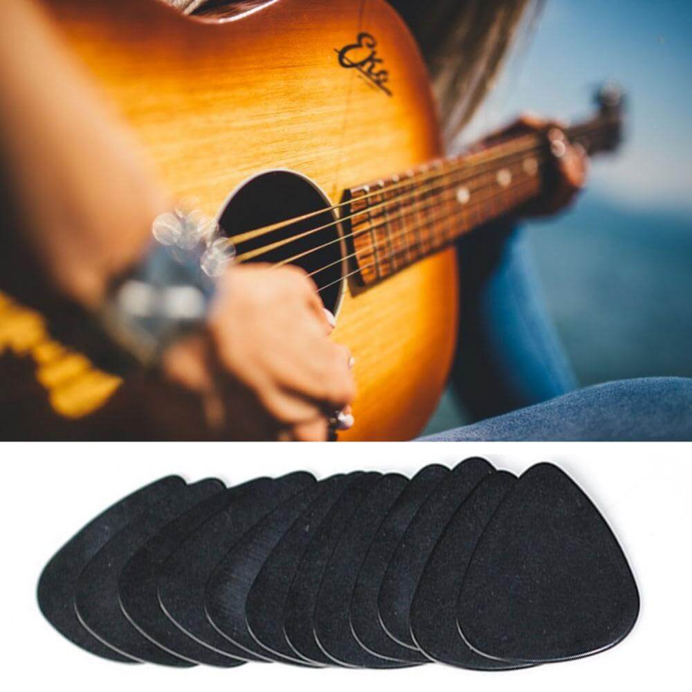 10 Pieces Musical Accessories Black 0.5mm Guitar Picks guitarmetrics