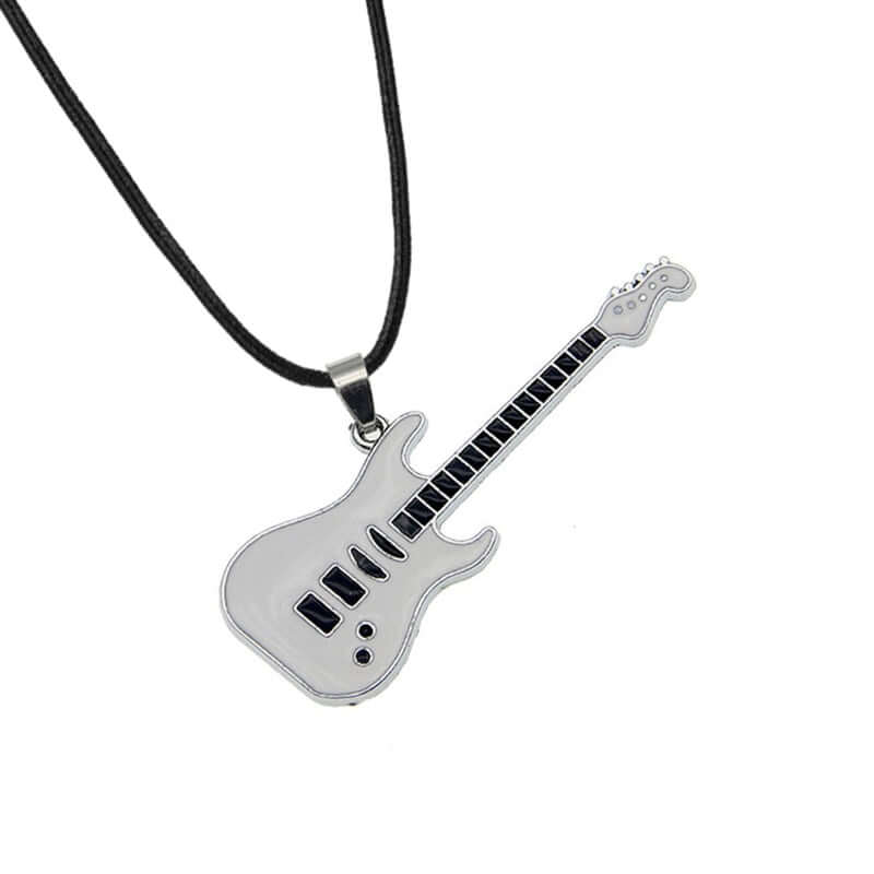 Gothic Metal Guitar Necklace Chain WHITE ROPE CHAIN guitarmetrics