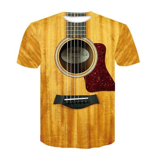Rock Music Guitar 3D Tshirt summer CBT-677 XXXL guitarmetrics