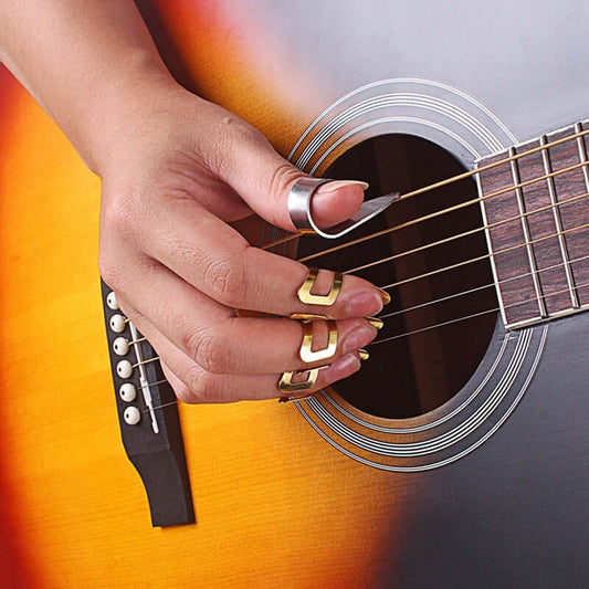 Metal Classical guitar Finger Picks Default Title guitarmetrics