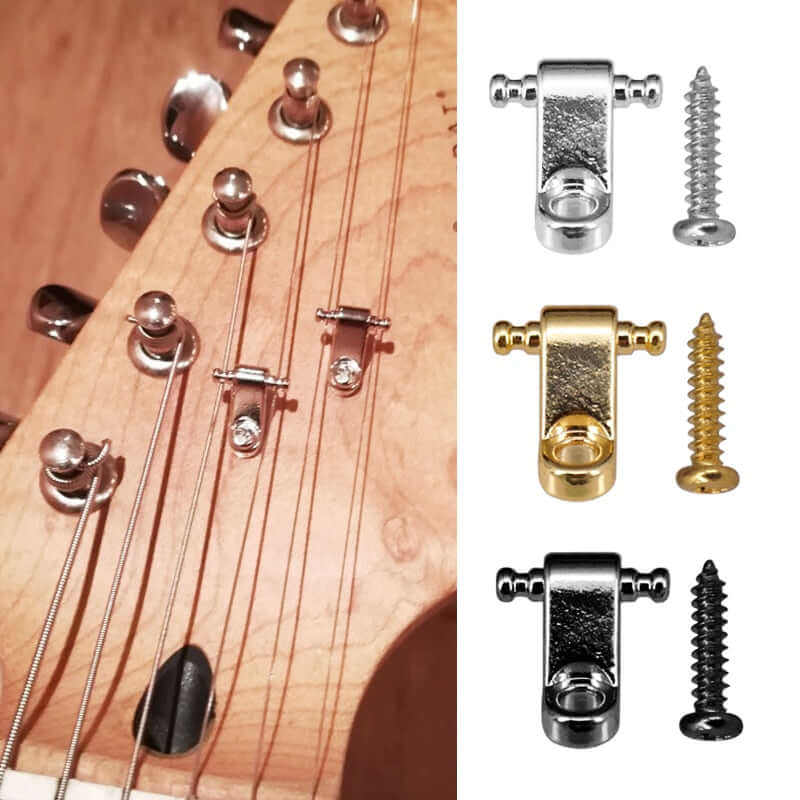 Raised String Tree 2Pcs Electric Guitar Roller String Trees String Retainer – guitarmetrics