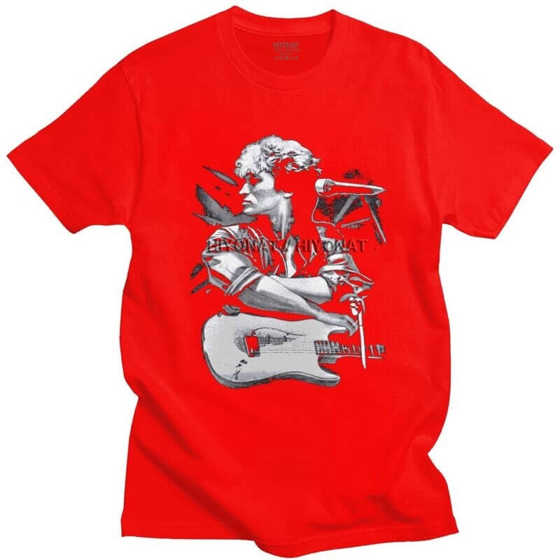 Classic Viktor Guitar T Shirt Red guitarmetrics