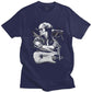 Classic Viktor Guitar T Shirt Navy Blue guitarmetrics