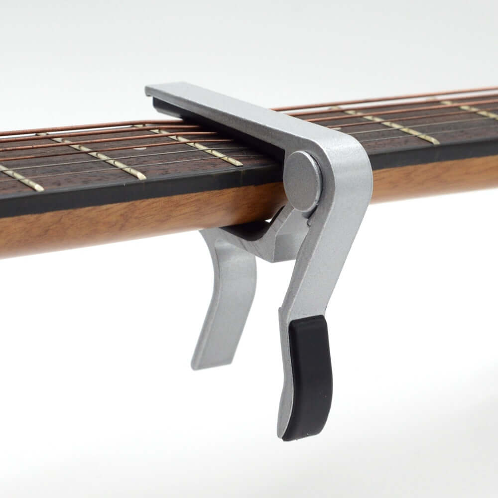 Guitar Capo for Acoustic Classic Electric Guitar Aluminum Alloy Silver guitarmetrics