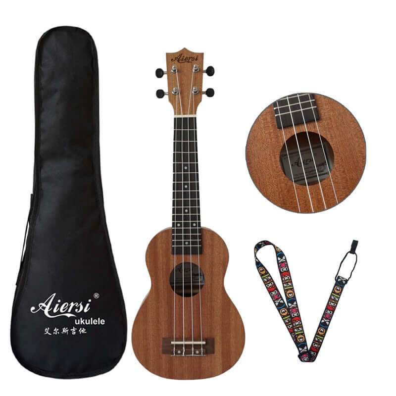 21 Inch Mahogany Soprano Ukulele Guitar 4 Strings SU021B-4 21 inches guitarmetrics