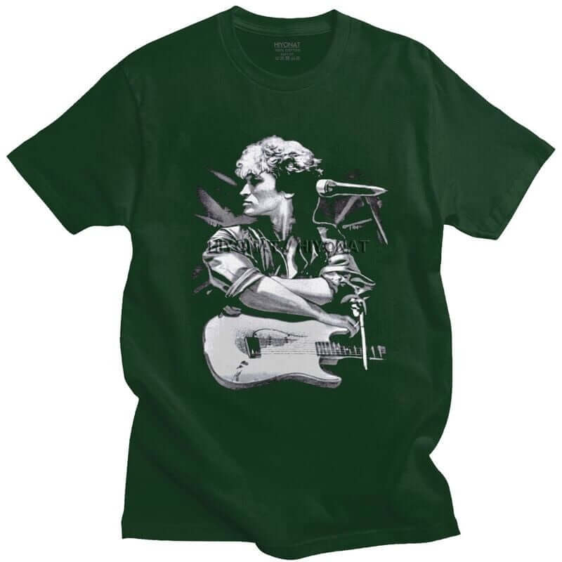 Classic Viktor Guitar T Shirt Forest Green guitarmetrics