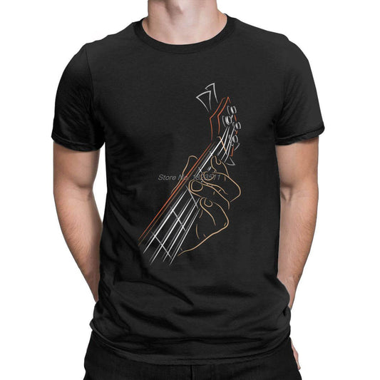 Humorous Active Bass Guitar Rock Music T-Shirt Black guitarmetrics