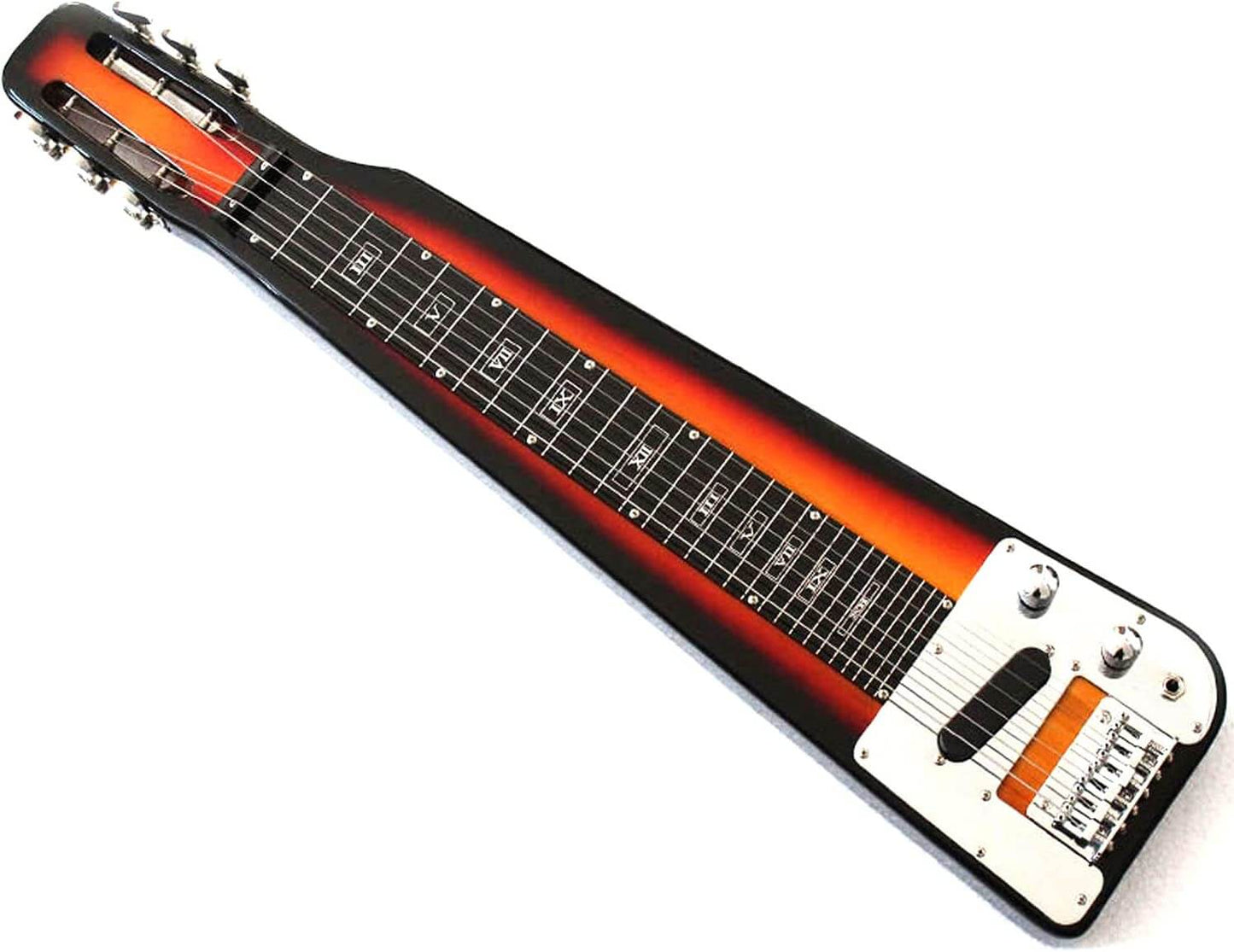 Batking Slotted Head Stock Electric Lap Steel Slide Guitar sunbrust guitarmetrics