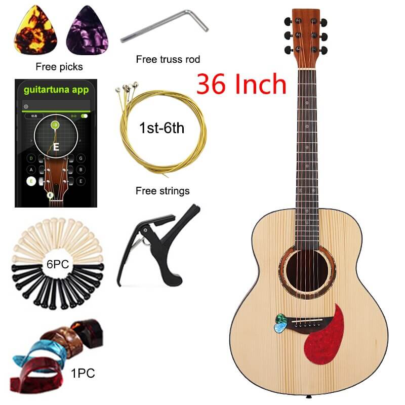 V- Glorify Mini Acoustic Guitar 36 Inch M6 36 inch 36 inches guitarmetrics