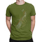 Humorous Active Bass Guitar Rock Music T-Shirt Army Green guitarmetrics