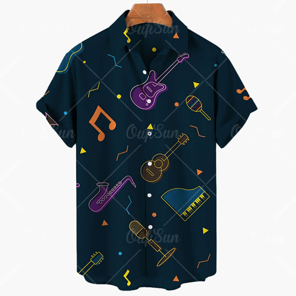 Rock music print Men's shirts ZM-1335 guitarmetrics