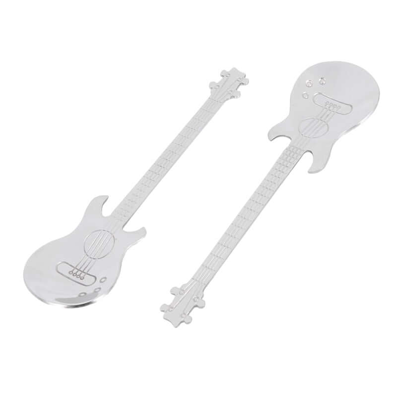 Stainless Steel Coffee Guitar Cutlery Set Spoons guitarmetrics