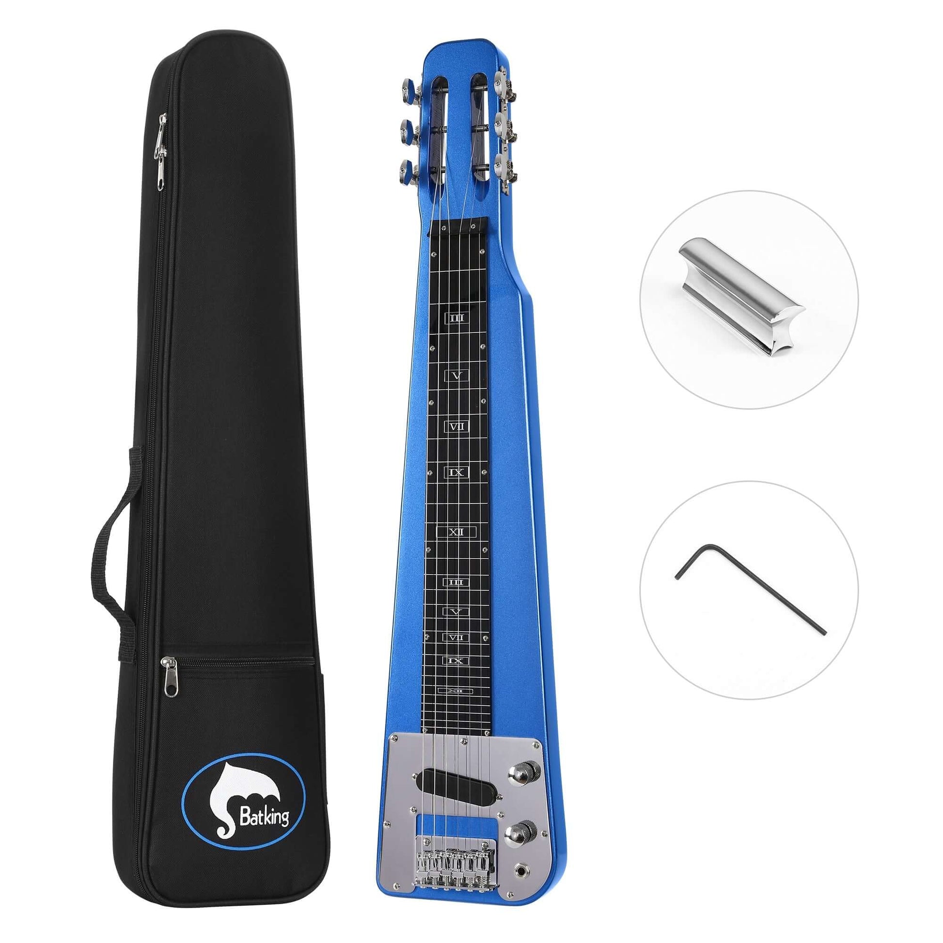 Lap & Pedal Steel Guitar Slide Metal Steel Tone Bar Stick & Guitar Finger  Picks