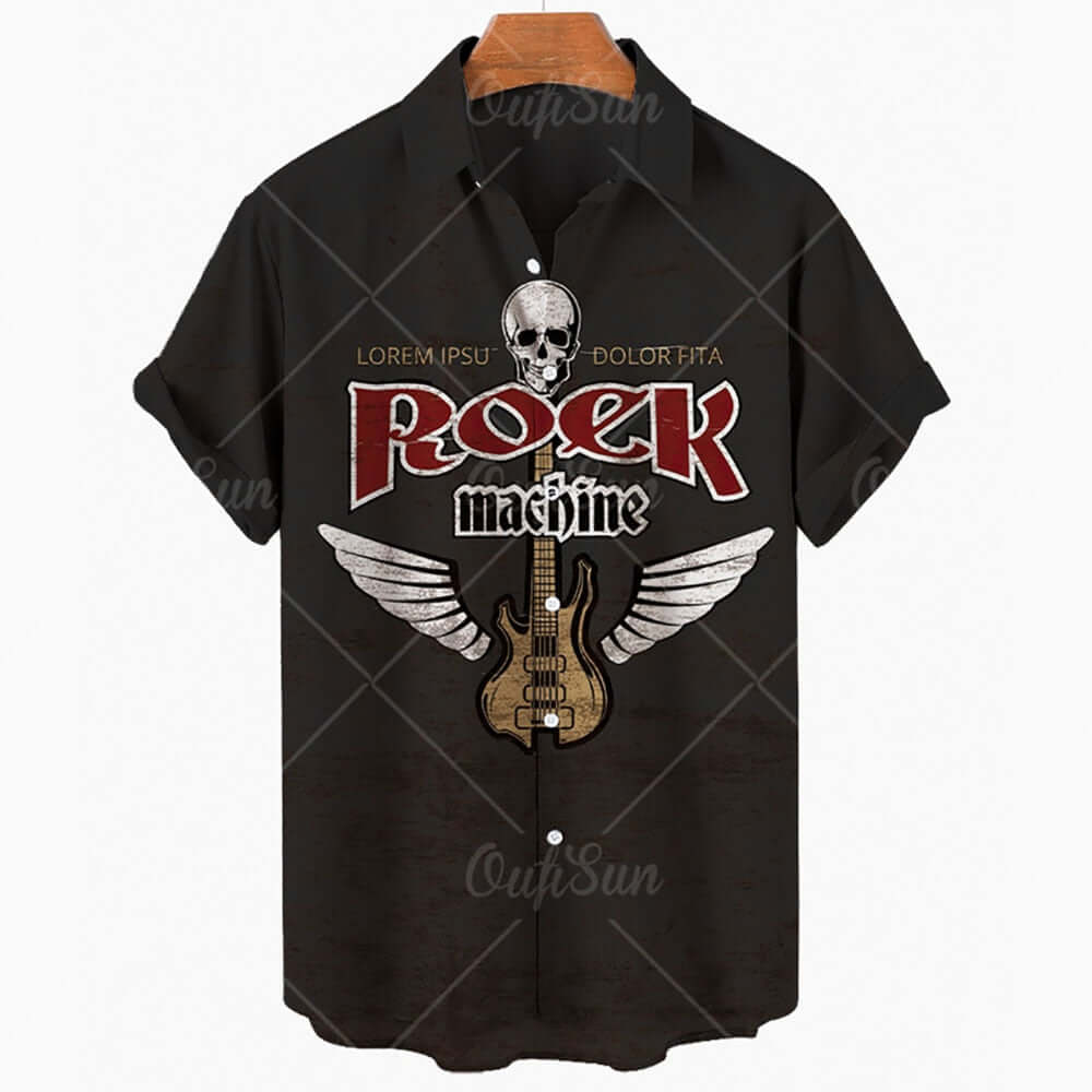 Rock music print Men's shirts guitarmetrics