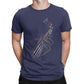 Humorous Active Bass Guitar Rock Music T-Shirt Navy Blue guitarmetrics