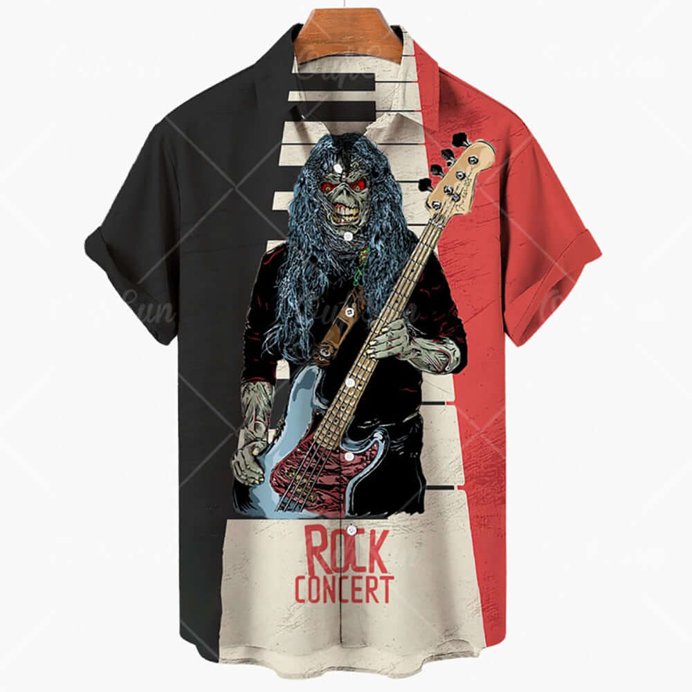 Rock music print Men's shirts ZM-1334 guitarmetrics
