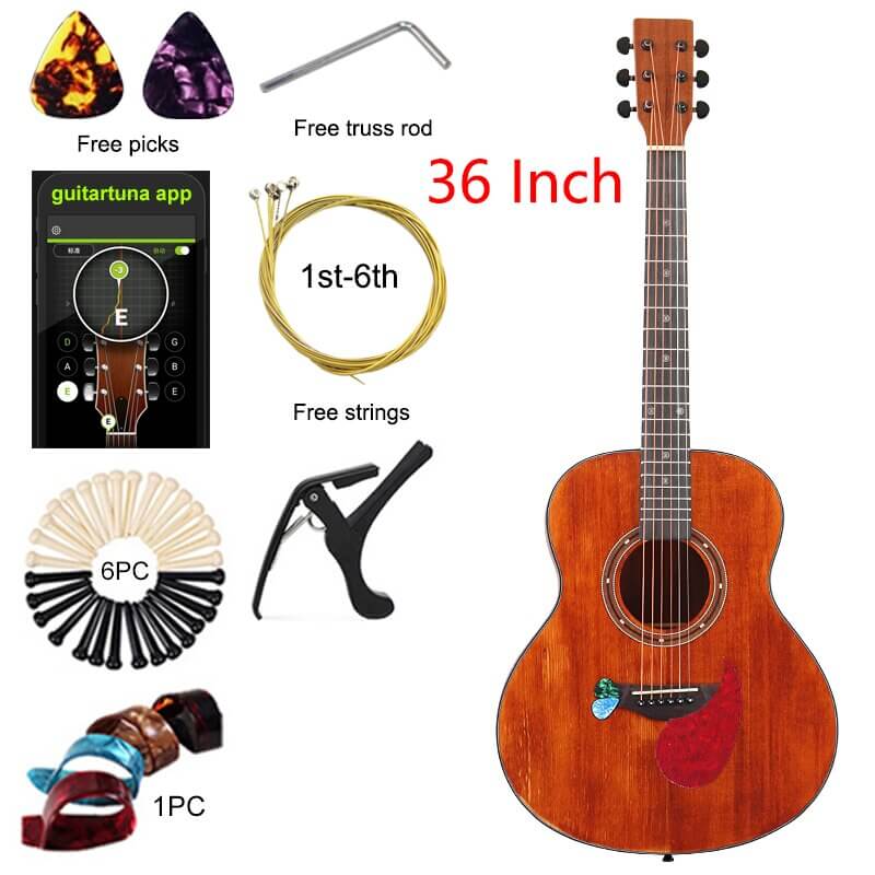 V- Glorify Mini Acoustic Guitar 36 Inch M5 36 Inch 36 inches guitarmetrics