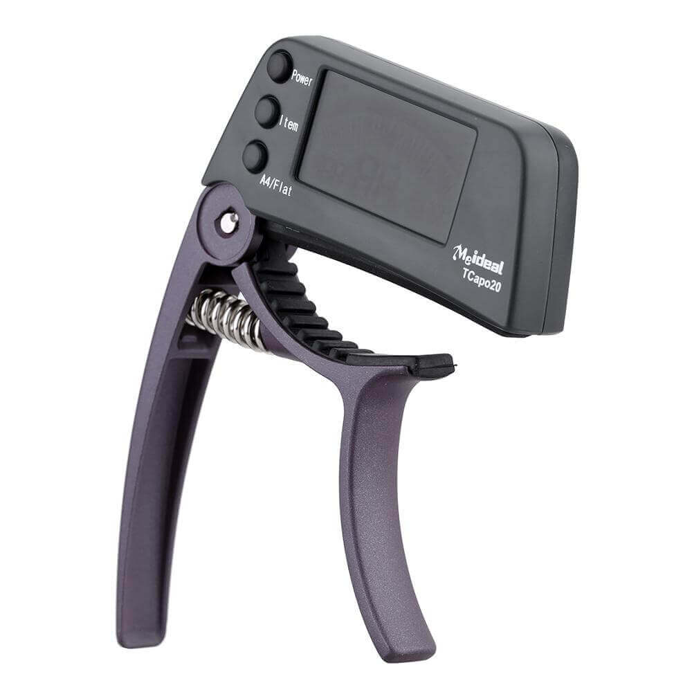 Meideal two in one Guitar capo with tuner Coffee guitarmetrics