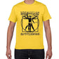 Da Vinci Vitruvian Man guitar t shirt B554MT yellow guitarmetrics