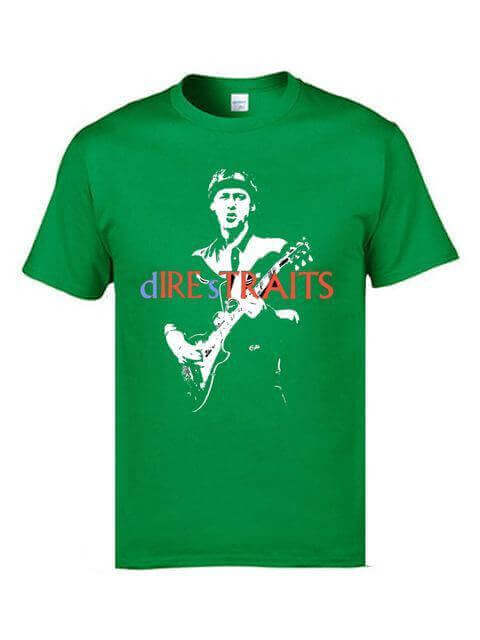 Dire Straits t shirt (Lynskey) Green guitarmetrics