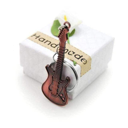 Electric guitar design keychain Retro Copper 1 guitarmetrics